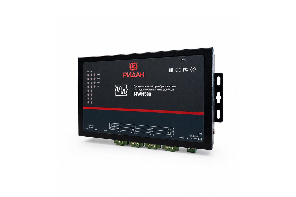 Преобразователь RS-485/Ethernet Ридан MWN580 187F2112R
