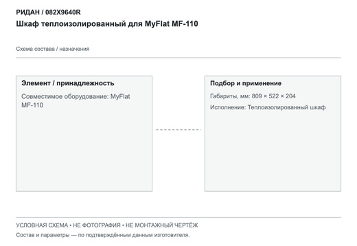 Шкаф теплоизолированный для MyFlat MF-110 — Ридан 082X9640R