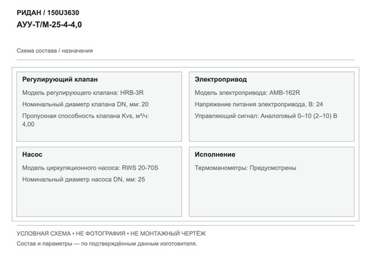 Узел АУУ-Т/М-25-4-4,0 — Ридан 150U3630