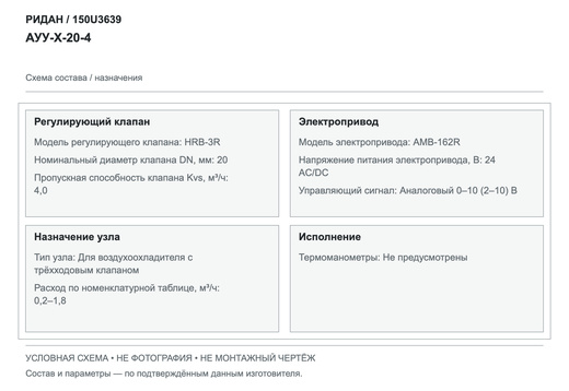 Узел АУУ-Х-20-4 — Ридан 150U3639