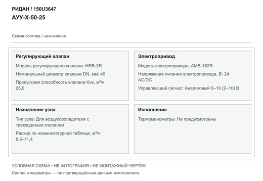 Узел АУУ-Х-50-25 — Ридан 150U3647