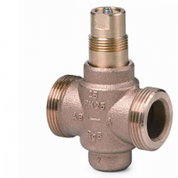Клапан 2-х ходовой седельный, наружняя резьба, DN15, kvs0.25 м3/ч, 5-30°C, 100кПа, для закрытых контуров, фитингов ALG 2, ручная настройка