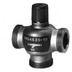 Клапан седловой, 3х ходовой, резьбовой, PN16, DN 25, kvs 10