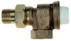 Клапан типа H (серии V2050), Ру 10, 130 С, dPmax=1бар, никелированная красная бронза, угловой для обратного потока 1/2", Kvs 5.0