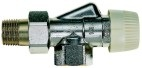 Клапан типа V с настройкой пропускной способности( V2000VS), Ру 10, 130 С, dPmax=1бар, никелированная красная бронза, осевой 1/2", Kvs 0.75