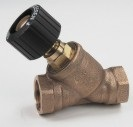 Запорно-балансировочный клапан Kombi-3-plus BLACK, внутренняя резьба, 2...130C, DN15, PN16, KVS 2,5, G1 1|4