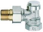 Запорно-дренажный клапан сохраняемой настройкой Verafix V2402, Ру 10, 130 оС, красная бронза, kvs 1,7, ДУ 20, PN10 бар, G3/4", угловой