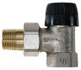 Клапан типа BB, с ограничением расхода (серия V2000BB), Ру 10, 130 С, dPmax=1бар, никелированная красная бронза, угловой 3/8", Kvs 0.62
