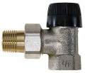 Клапан типа BB, с ограничением расхода (серия V2000BB), Ру 10, 130 С, dPmax=1бар, никелированная красная бронза, угловой 3/8", Kvs 0.62, NF размер