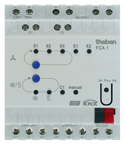 Устройство управления фанкойлом FCA 1 KNX, для 2-х и 3-х позиционных клапанов