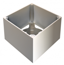 Коробка PlanoBox 1WH для накладного монтажа датчиков PlanoCentro, 100x123x123 мм, белая