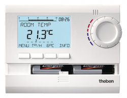 Терморегулятор RAMSES 831 top2 микропроцессорный комнатный, 2 AA батареи, LCD дисплей, настенный монтаж, IP 20