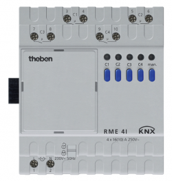 Модуль расширения RME 4 I KNX для  актуатора с измеряемым током каналов, 4-канальный, монтаж на DIN рейку, IP 20