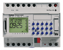 Таймер TR 644 S KNX, годовой, 4-х канальный, 324 ячейки памяти, монтаж на DIN рейку, 10 мА, IP 20