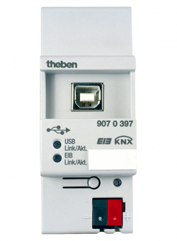 Интерфейс данных  USB KNX для подключения компьютера, IP20, монтаж на DIN рейку