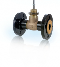 Седельчатый клапан, фланец, DN50, Kvs 10м.куб./час, бронза, среда регулирования: пар, вода, этиленгликоль(50%), -5…+140 С
